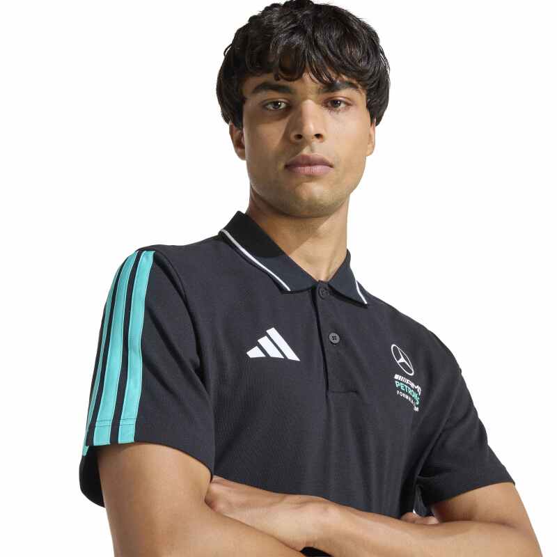 Adidas Mercedes - Amg Petronas Formula 1 Team DNA Siyah Erkek Polo Tshirt - 4
