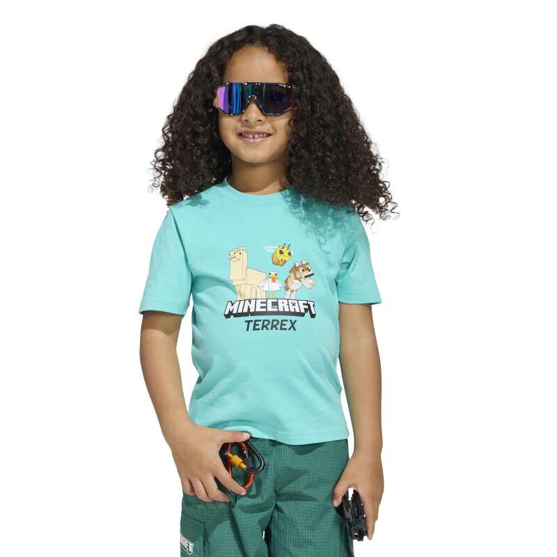 Adidas Minecraft Terrex Yeşil Çocuk Tshirt - Adidas