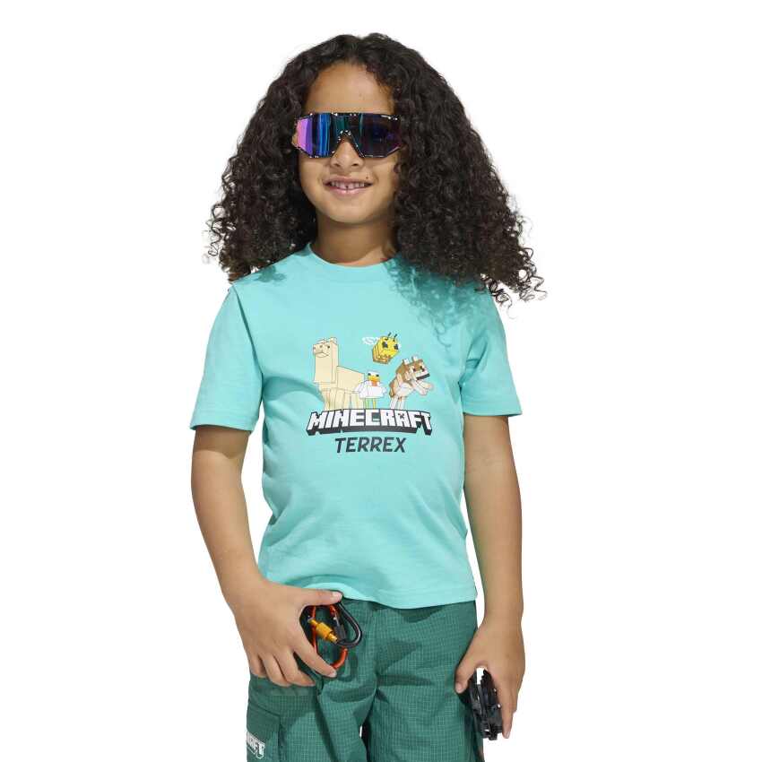 Adidas Minecraft Terrex Yeşil Çocuk Tshirt - 1