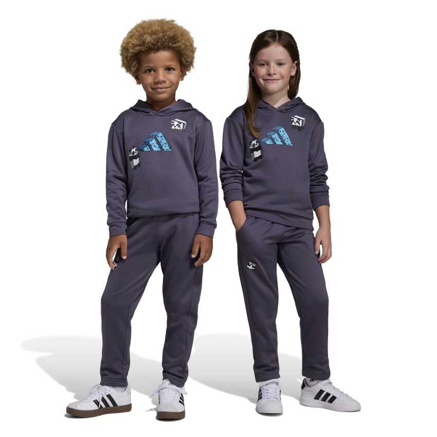 Adidas Minecraft Training Jogger Antrasit Çocuk Eşofman Takımı - 4