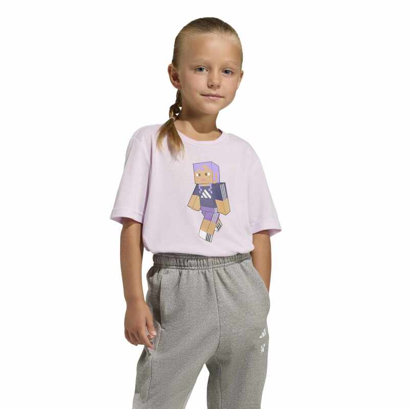 Adidas Minecraft Training Mor Çocuk Tshirt - Adidas