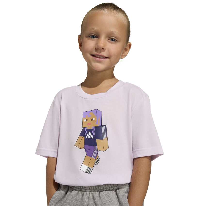 Adidas Minecraft Training Mor Çocuk Tshirt - 4