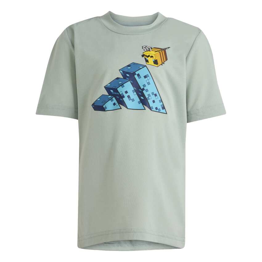 Adidas Minecraft Training Yeşil Çocuk Şort Tshirt Takım - 3
