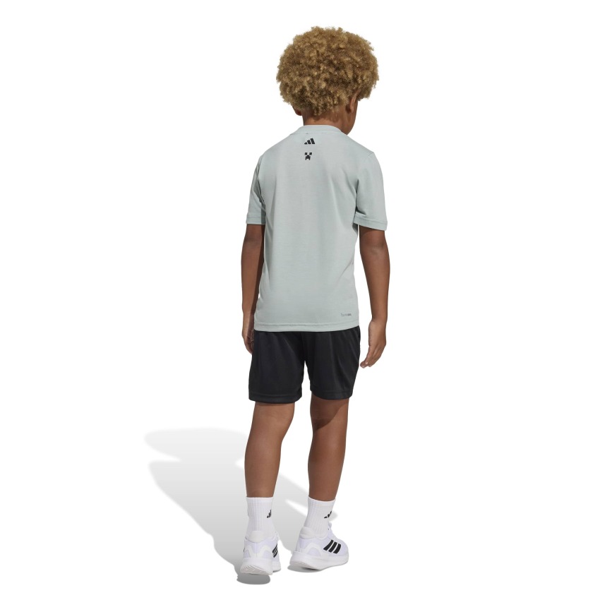 Adidas Minecraft Training Yeşil Çocuk Şort Tshirt Takım - 6