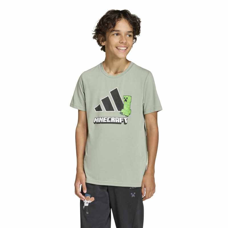 Adidas Minecraft Training Yeşil Çocuk Tshirt - Adidas