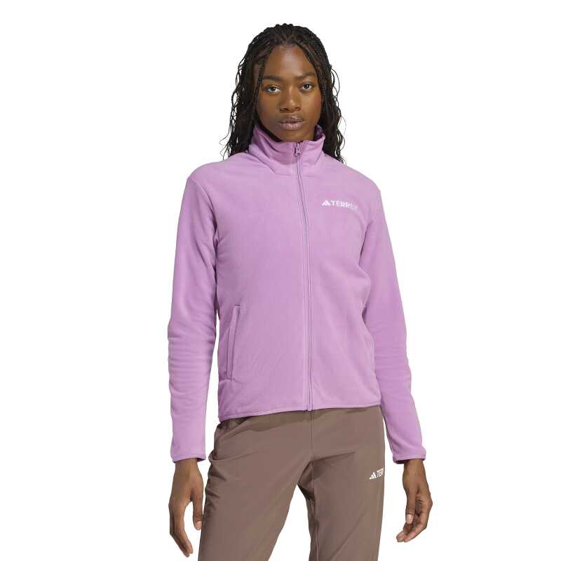 Adidas Multi Essentials Full-Zip Fleece Fermuarlı Mor Kadın Polar - 1