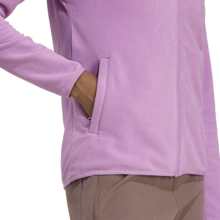 Adidas Multi Essentials Full-Zip Fleece Fermuarlı Mor Kadın Polar - 6