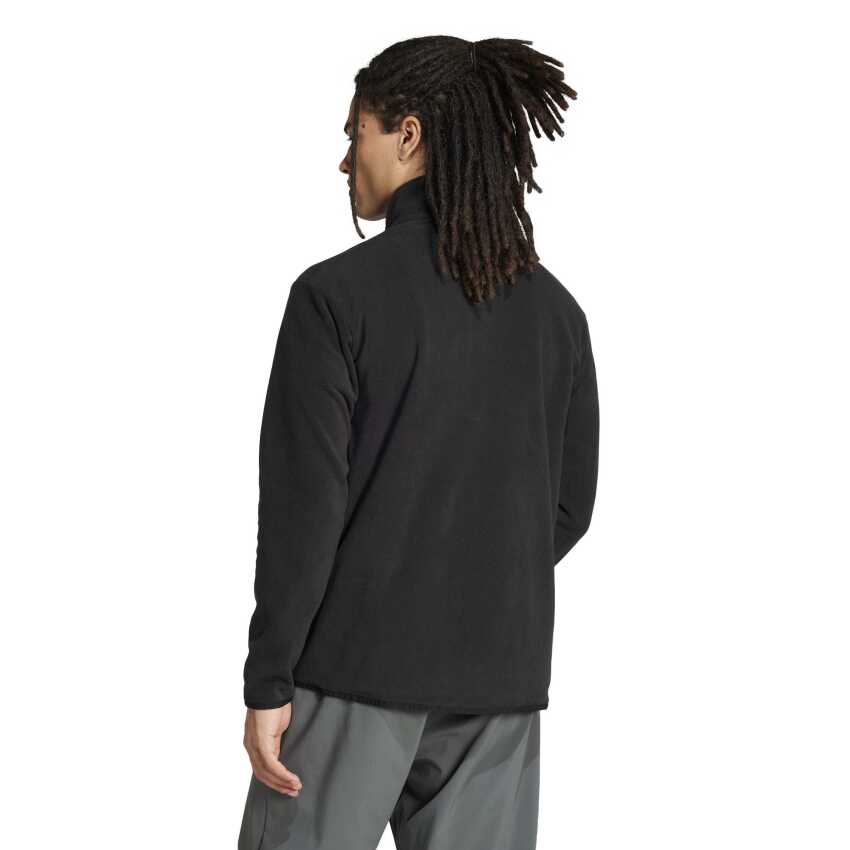 Adidas Multi Essentials Full-Zip Fleece Fermuarlı Siyah Erkek Polar - 3