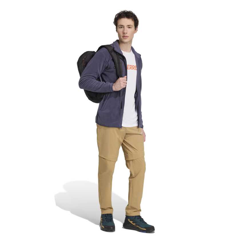 Adidas Multi Essentials Full-Zip Fleece Lacivert Erkek Polar - 4