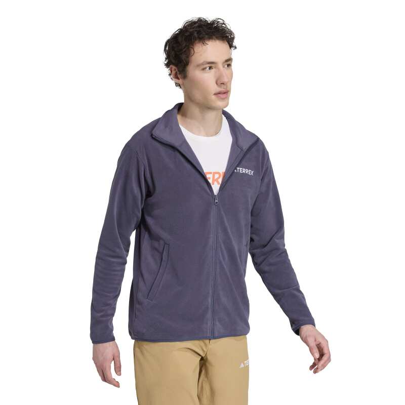 Adidas Multi Essentials Full-Zip Fleece Lacivert Erkek Polar - 3