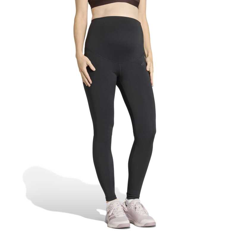 Adidas Optime Essentials Workout Tam Boy Hamile Siyah Kadın Tayt - Adidas