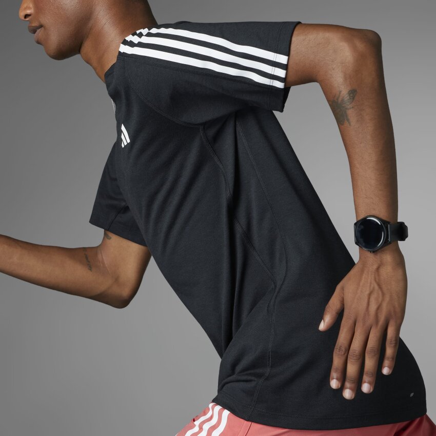 Adidas Own The Run 3 Stripes Erkek Tshirt - 6