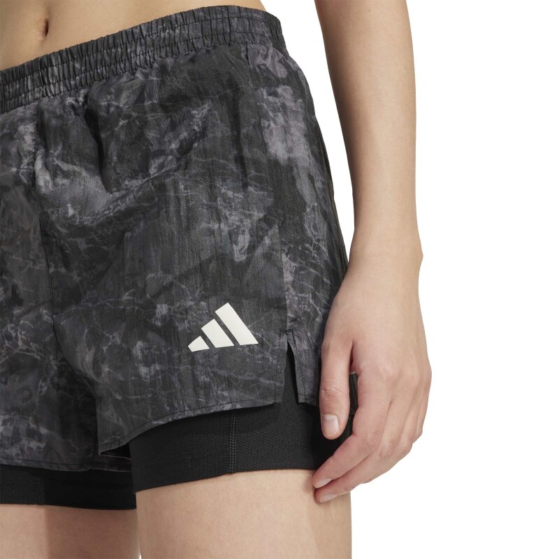 Adidas Own The Run Spray Dye 2-In-1 Kadın Şort - 5