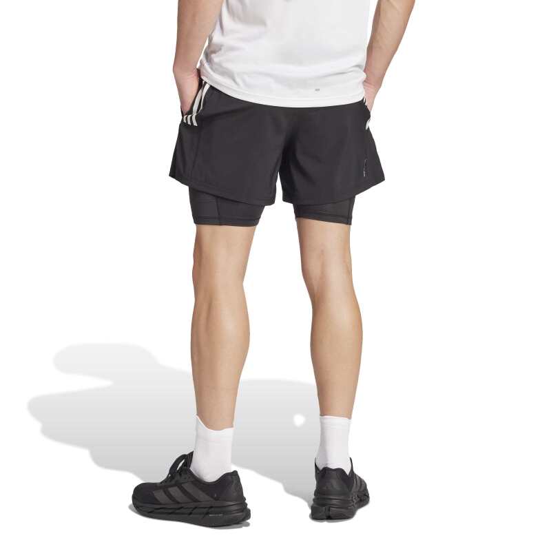 Adidas Own the Run CLIMACOOL 2-in-1 5 Cepli Siyah Erkek Şort - 2