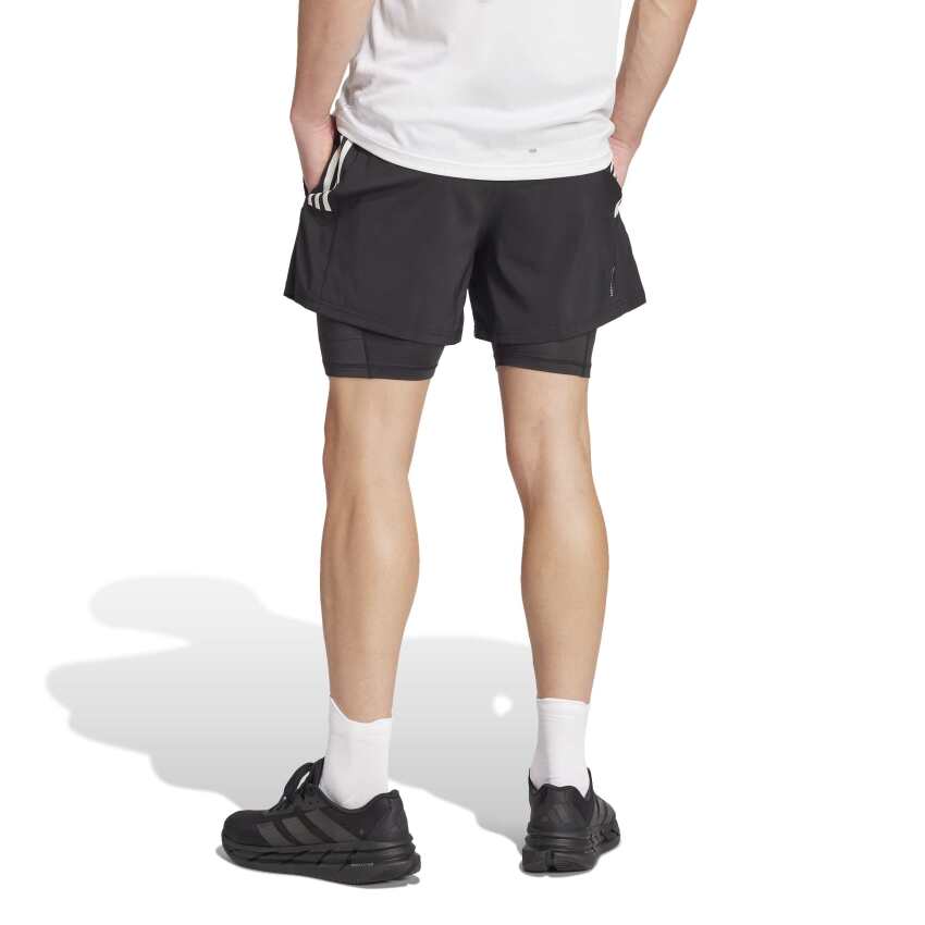 Adidas Own the Run CLIMACOOL 2-in-1 5 Cepli Siyah Erkek Şort - 2