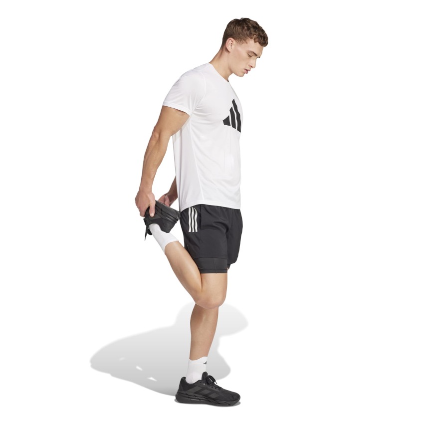 Adidas Own the Run CLIMACOOL 2-in-1 5 Cepli Siyah Erkek Şort - 3