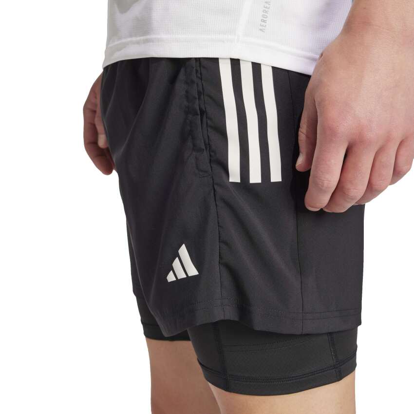 Adidas Own the Run CLIMACOOL 2-in-1 5 Cepli Siyah Erkek Şort - 4