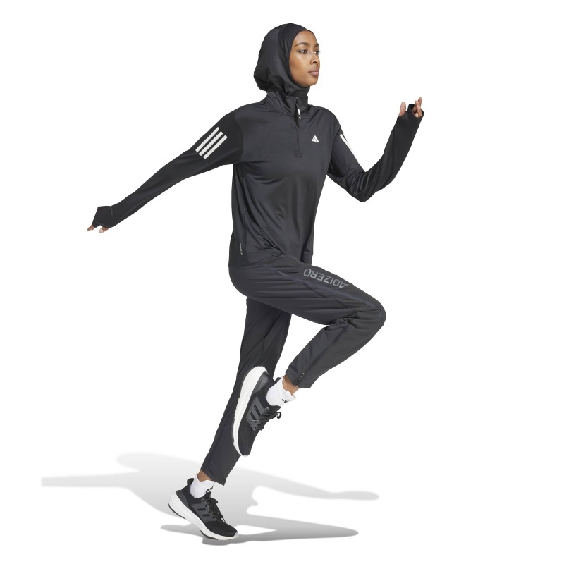Adidas Own the Run Half-Zip Siyah Kadın Sweatshirt - 3