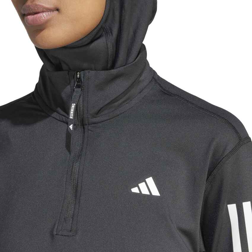 Adidas Own the Run Half-Zip Siyah Kadın Sweatshirt - 4