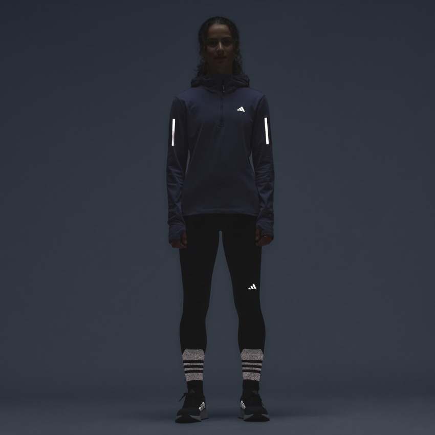 Adidas Own The Run Winterized Half-Zip Mor Kadın Sweatshirt - 9