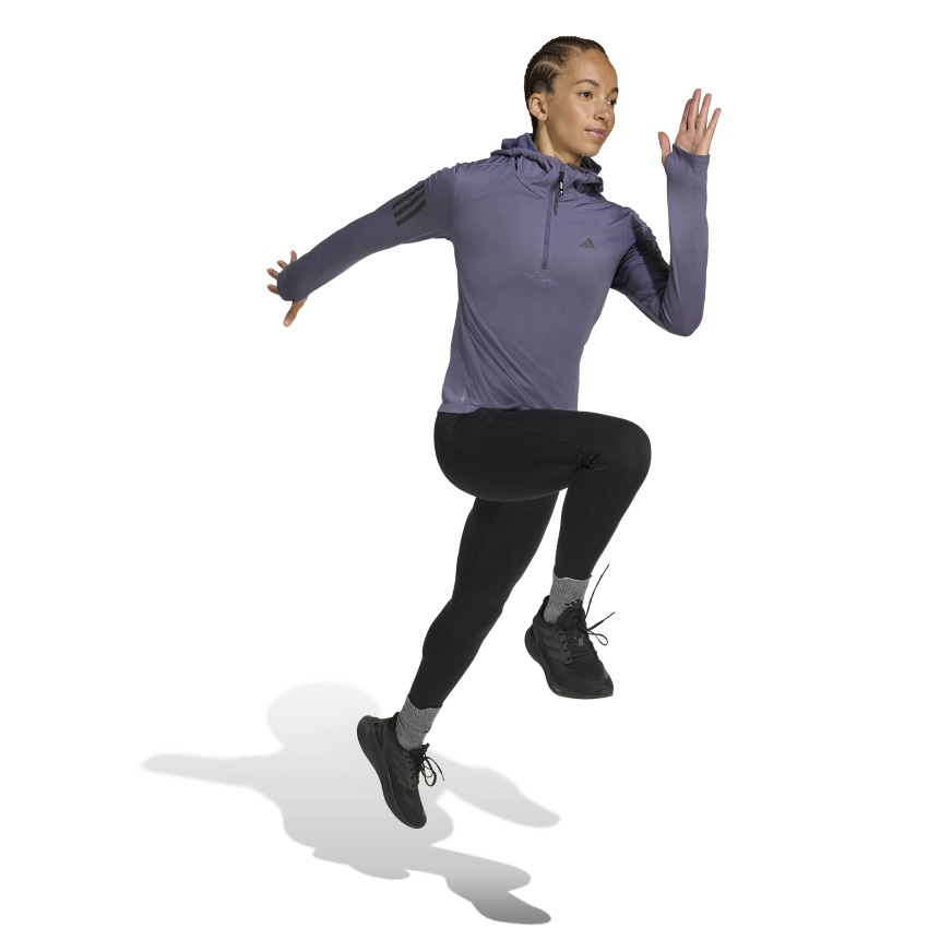 Adidas Own The Run Winterized Half-Zip Mor Kadın Sweatshirt - 13