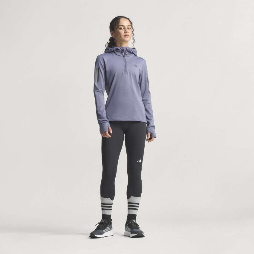 Adidas Own The Run Winterized Half-Zip Mor Kadın Sweatshirt - 16