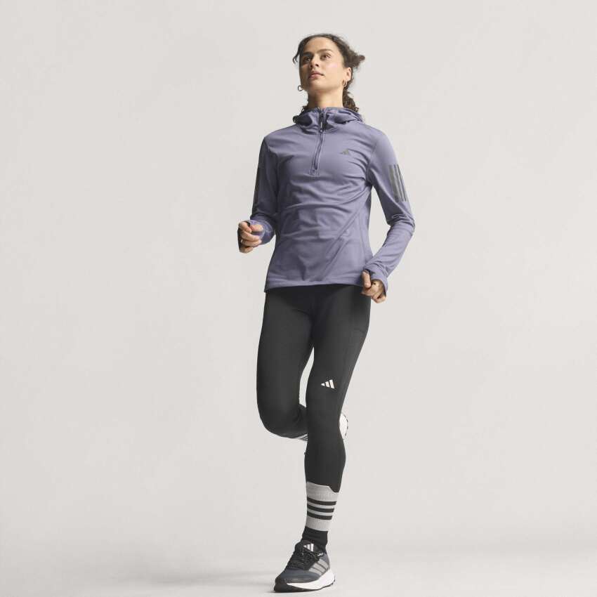 Adidas Own The Run Winterized Half-Zip Mor Kadın Sweatshirt - 6