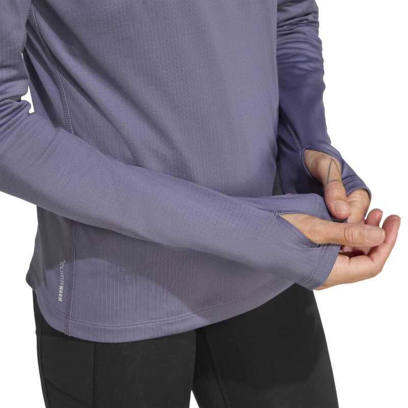 Adidas Own The Run Winterized Half-Zip Mor Kadın Sweatshirt - 15