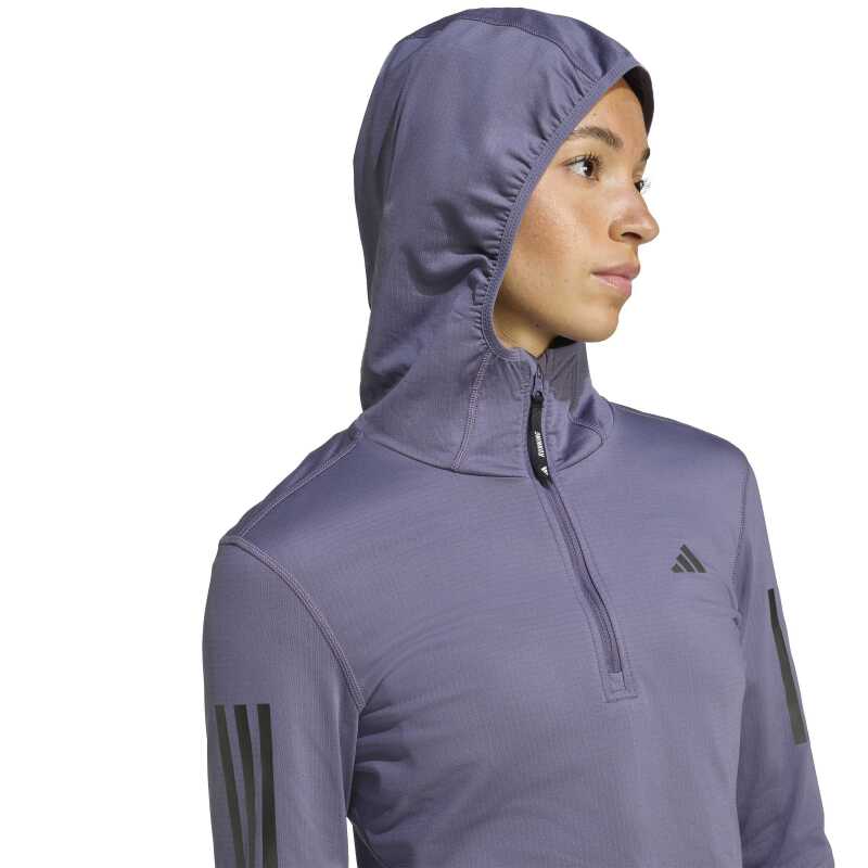 Adidas Own The Run Winterized Half-Zip Mor Kadın Sweatshirt - 3