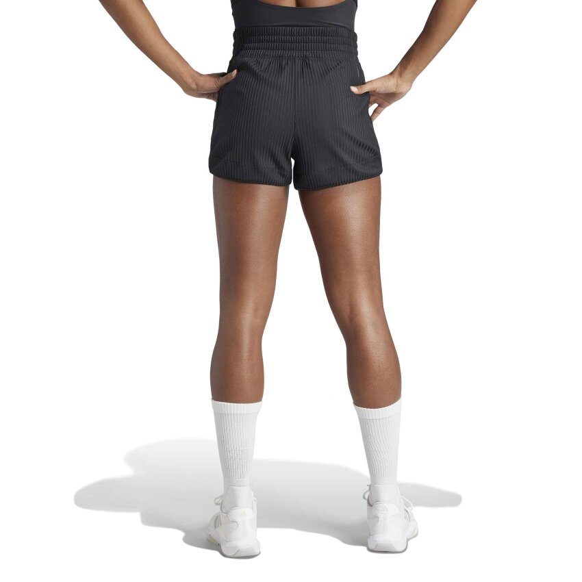 Adidas Pacer All Gym Seasonal Rib High-Rise Tonal 3-Stripes Kadın Şort - 2