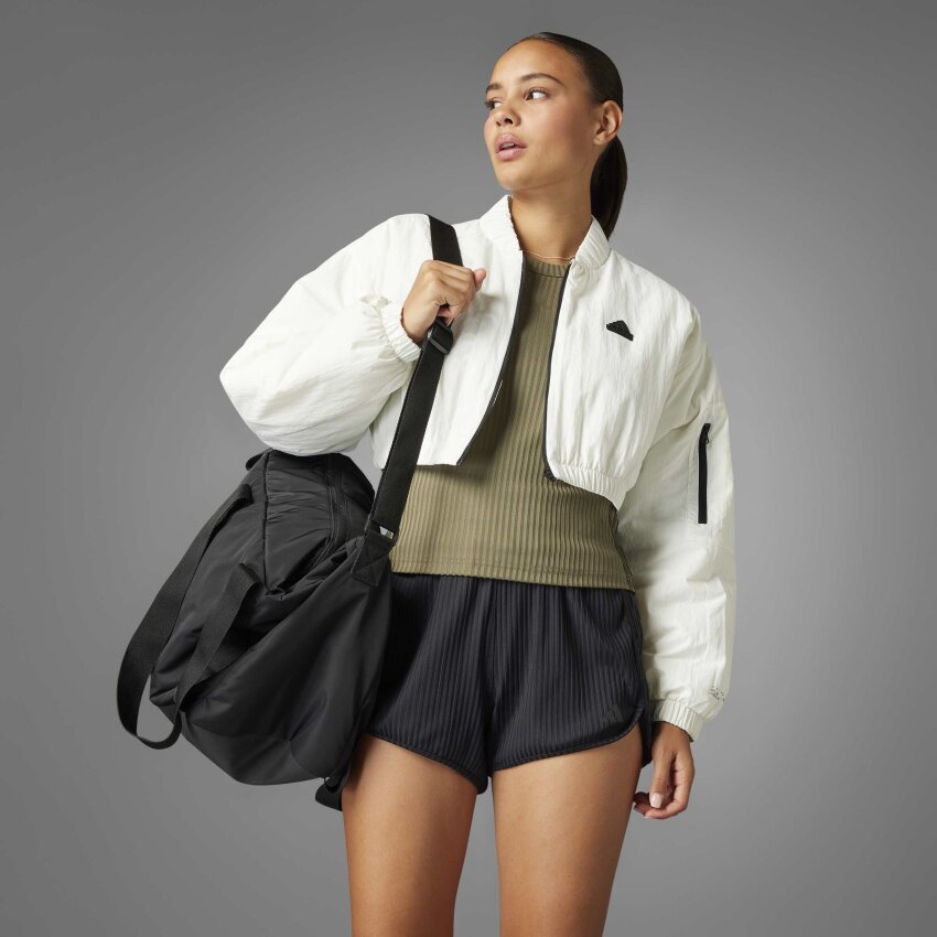 Adidas Pacer All Gym Seasonal Rib High-Rise Tonal 3-Stripes Kadın Şort - 11