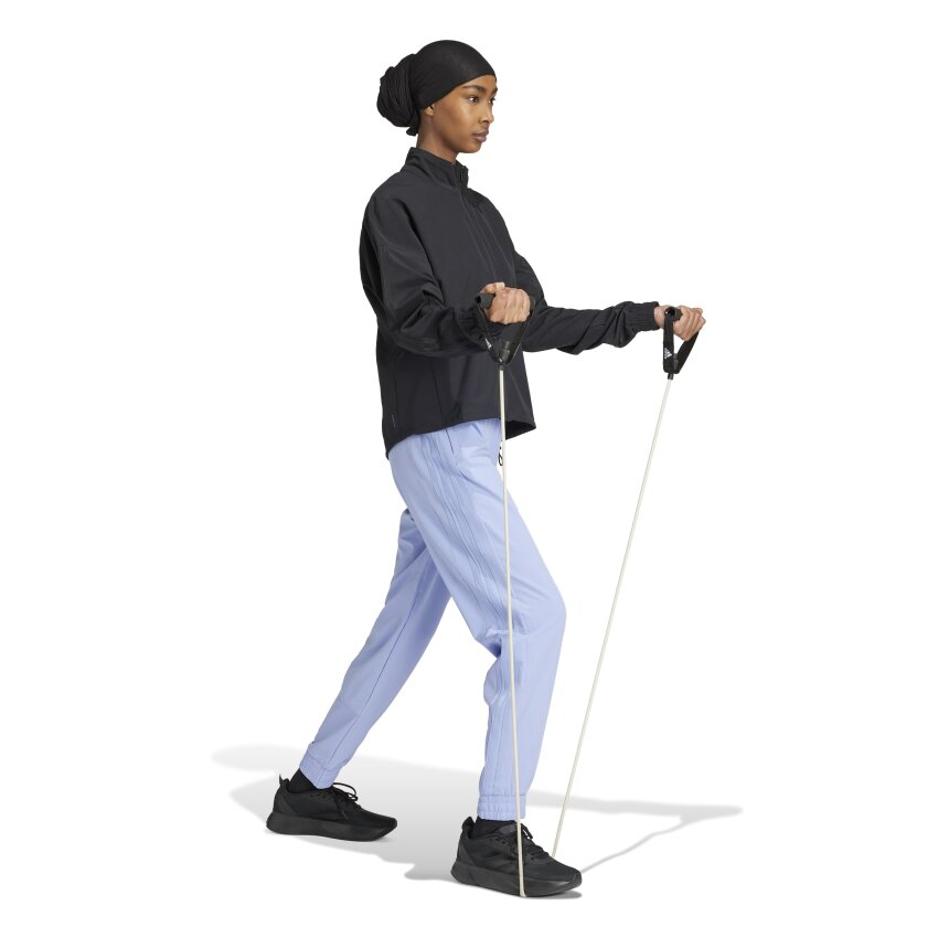 Adidas Pacer All Gym Tonal 3-Stripes Woven Fermuarlı Kadın Eşofman Üstü - 4