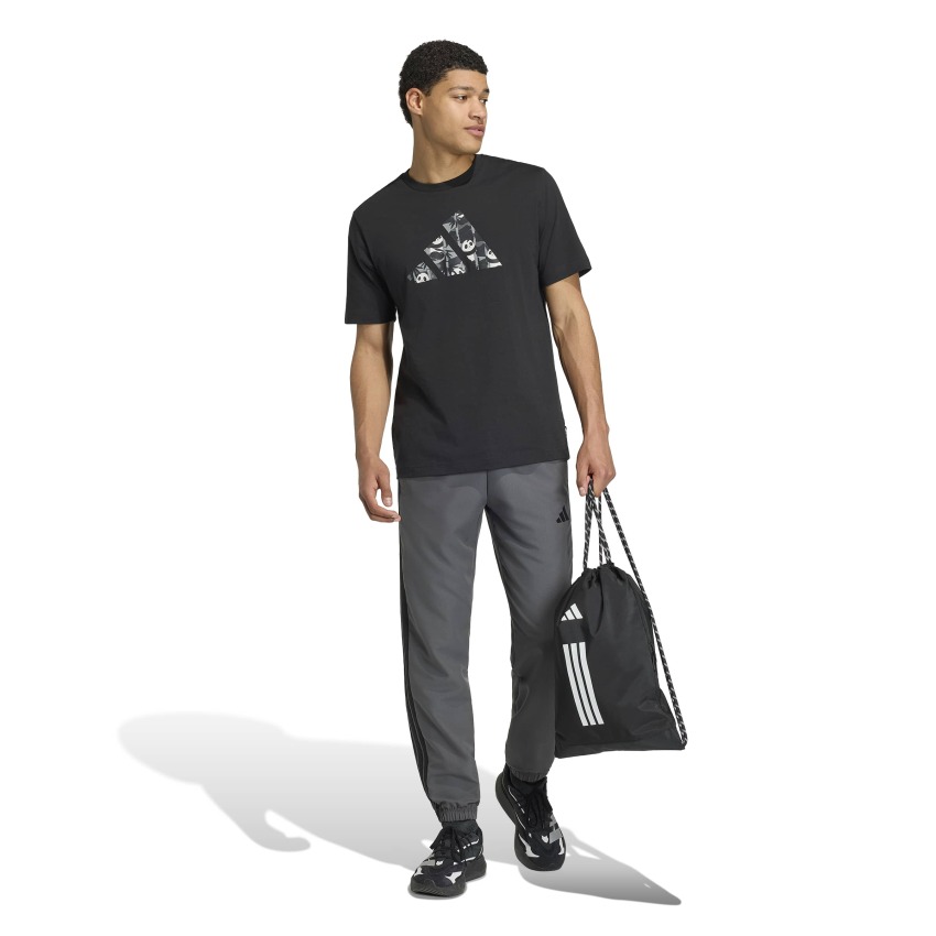 Adidas Panda Chill Camo Graphic Siyah Erkek Tshirt - 9