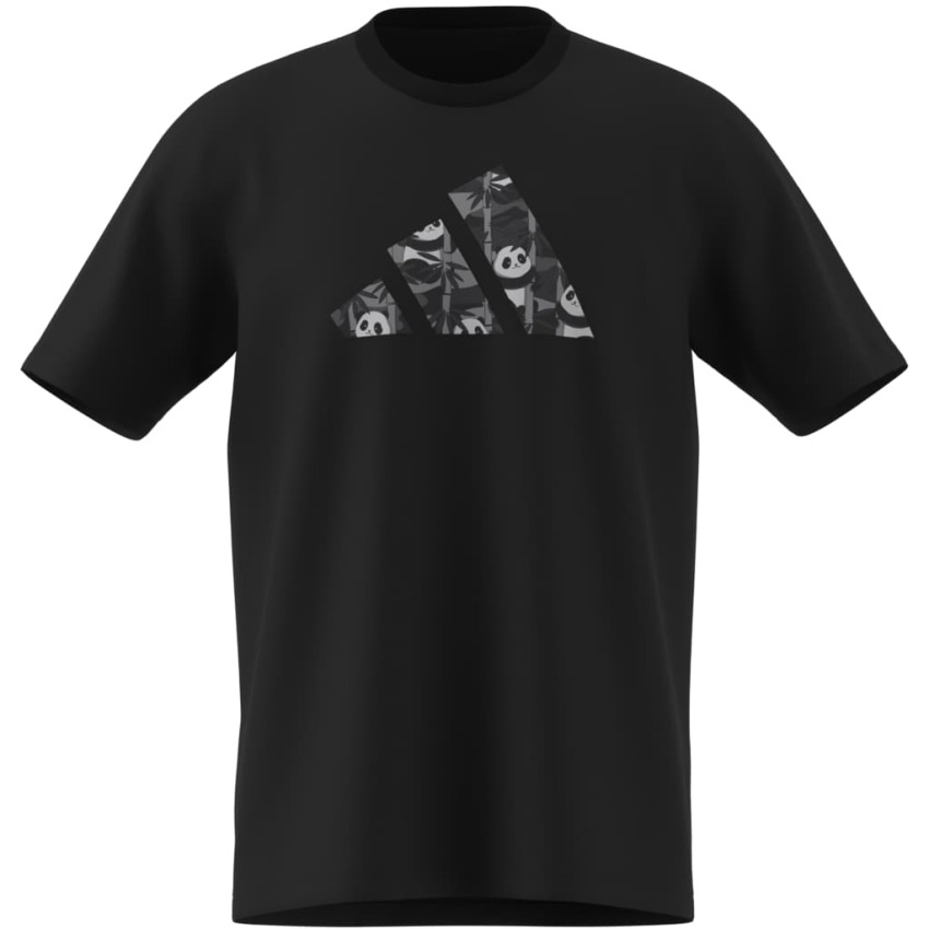 Adidas Panda Chill Camo Graphic Siyah Erkek Tshirt - 12