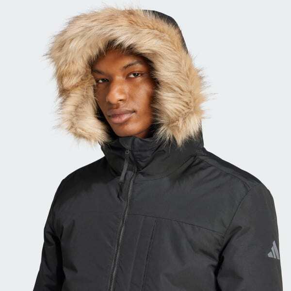 Adidas PAVERIC FUR PAR SİYAH Erkek Mont - 5