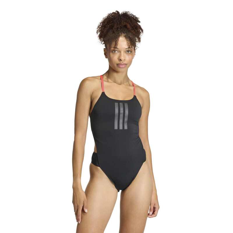 Adidas Ripstream 3-Stripes Tie Back Siyah Kadın Mayo - Adidas