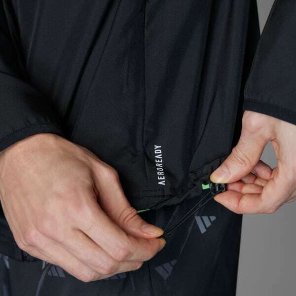 Adidas RUN IT JACKET SİYAH Erkek Eşofman Üstü - 5