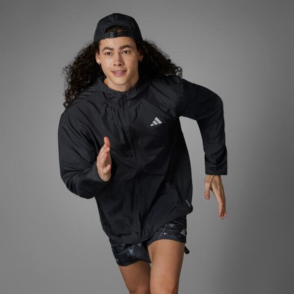 Adidas RUN IT JACKET SİYAH Erkek Eşofman Üstü - Adidas