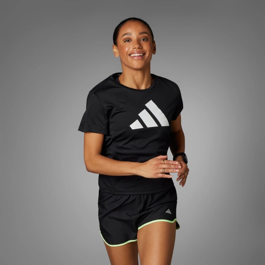 Adidas RUN IT TEE SİYAH Kadın Tshirt - 1