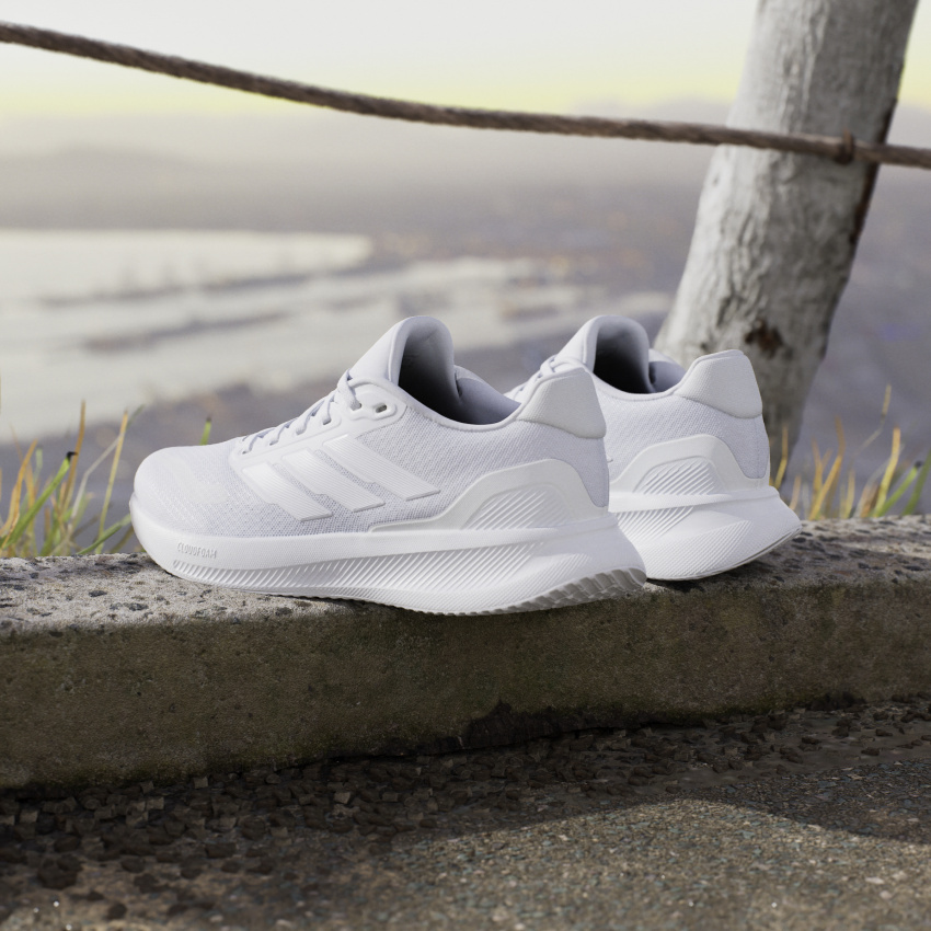 Adidas RUNFALCON 5 W BEYAZ Kadın Koşu Ayakkabısı - 5
