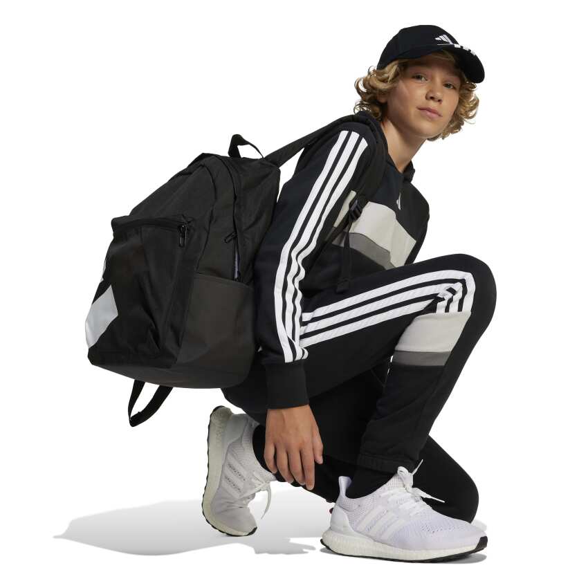 Adidas Seasonal Essentials Tiberio 3 Stripes Siyah Çocuk Eşofman Altı - 4