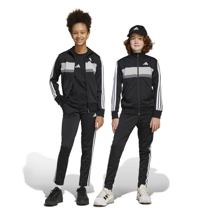 Adidas Seasonal Essentials Tiberio 3-Stripes Siyah Çocuk Eşofman Takımı - 1