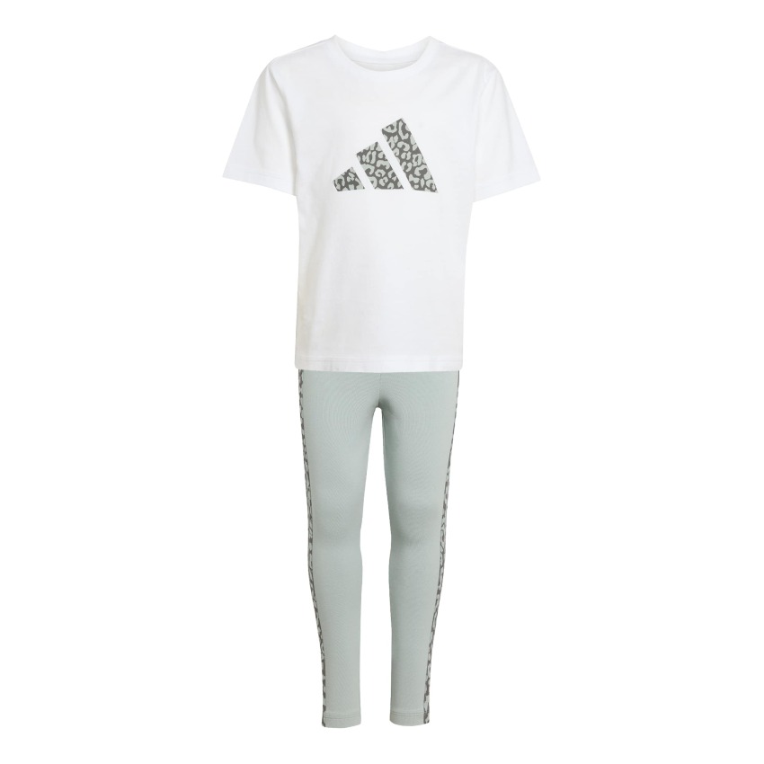 Adidas Seasonals Animal Set Beyaz Çocuk Tshirt Tayt Takım - 1