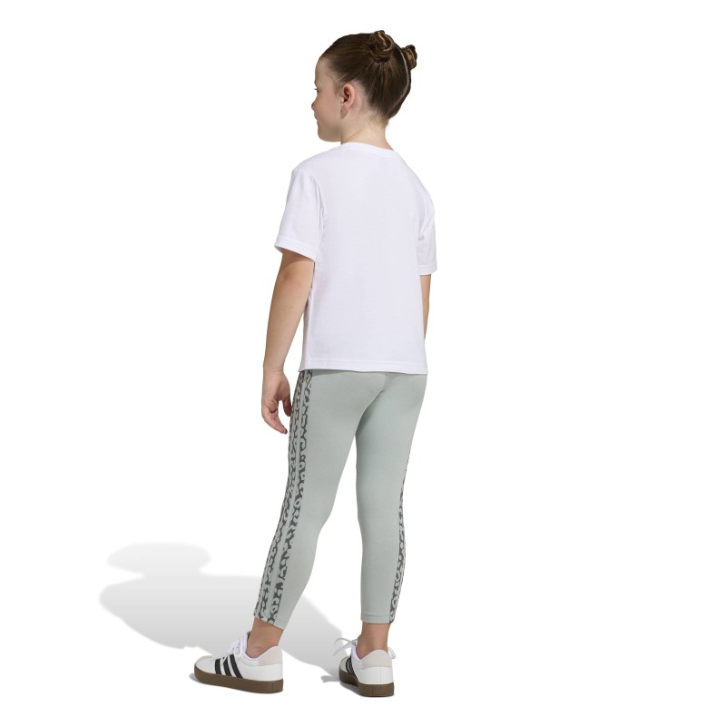 Adidas Seasonals Animal Set Beyaz Çocuk Tshirt Tayt Takım - 5