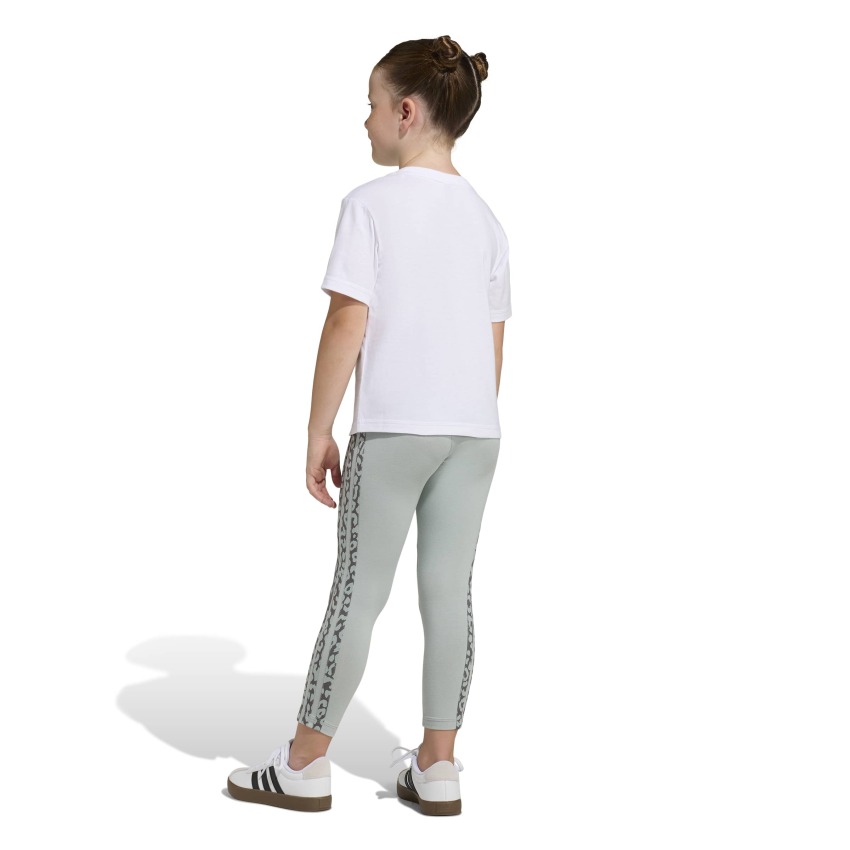 Adidas Seasonals Animal Set Beyaz Çocuk Tshirt Tayt Takım - 5
