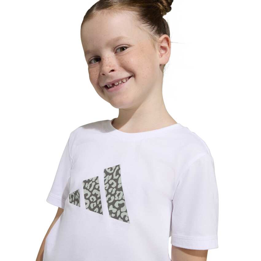 Adidas Seasonals Animal Set Beyaz Çocuk Tshirt Tayt Takım - 7