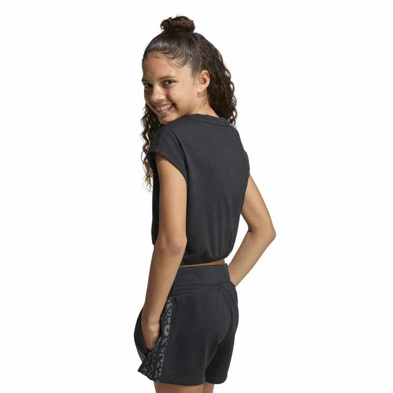 Adidas Seasonals Collegiate Typography Siyah Çocuk Tshirt - 8