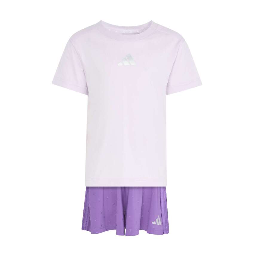 Adidas Seasonals Glam Mor Çocuk Etek Tshirt Takım - 1