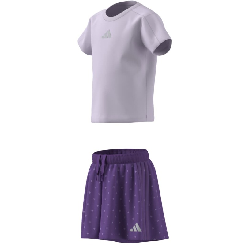 Adidas Seasonals Glam Mor Çocuk Etek Tshirt Takım - 8