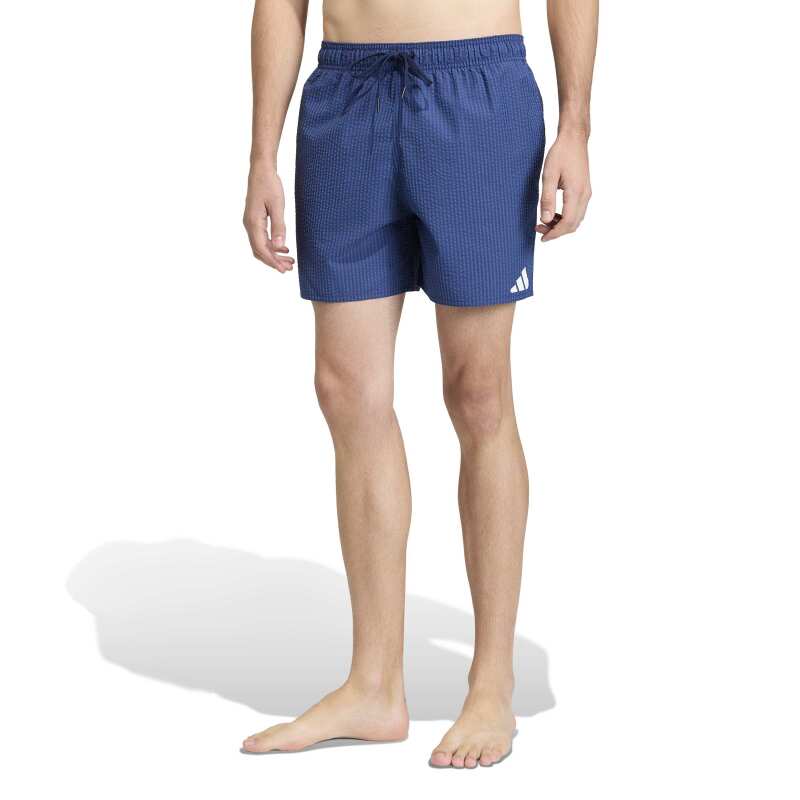Adidas Seersucker Çizgili Mavi Erkek Mayo - Adidas